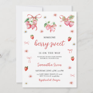 Someone Berry Sweet Baby Shower Invitation