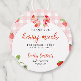Someone Berry Sweet Baby Shower Invitation Favour Tags