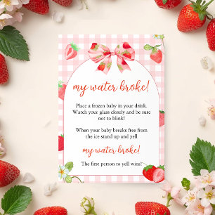 Someone Berry Sweet Baby Shower   My Water Broke Invitation