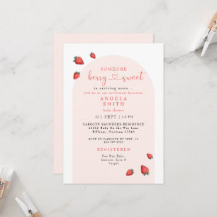 Someone Berry Sweet Blush Baby Shower  Invitation