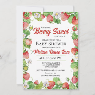 Someone Berry Sweet Is On The Way Invitation