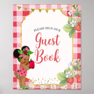 Someone Berry Sweet Strawberry Baby Guest Book
