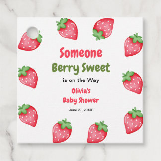 Someone Berry Sweet Strawberry Baby Shower Favour Tags