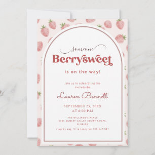 Someone Berry Sweet Strawberry Baby Shower Invitation