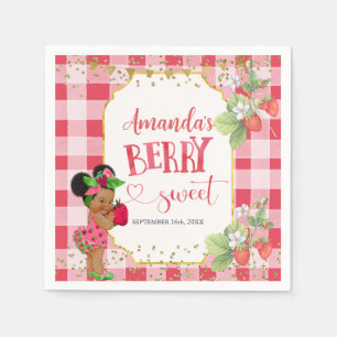Someone Berry Sweet Strawberry Girl Baby Shower Napkin
