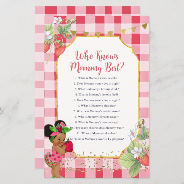 Someone Berry Sweet Strawberry Who Know Mummy Best (Front/Back)