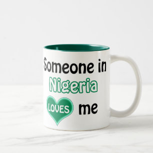 Someone from Nigeria loves me Two-Tone Coffee Mug