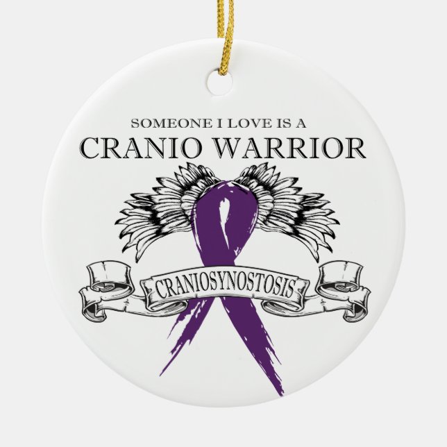 Someone I love has Cranio Ceramic Tree Decoration (Front)