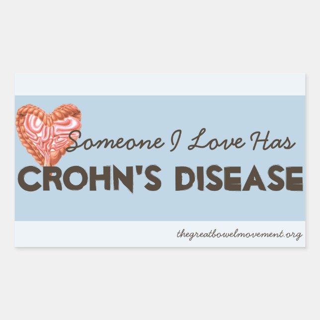 Someone I Love Has Crohn's Disease Rectangular Sticker (Front)