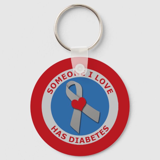 Someone I Love Has Diabetes Key Ring (Front)