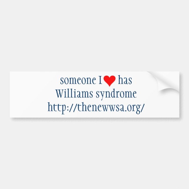 Someone I Love Has WS Bumper Sticker (Front)
