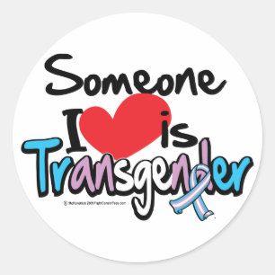 Someone I Love is Transgender Classic Round Sticker