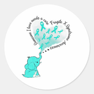 Someone I Love Needs A Cure Fragile X Syndrome Awa Classic Round Sticker