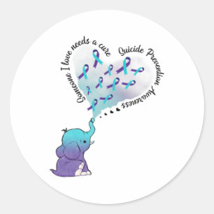 Someone I Love Needs A Cure Suicide Prevention Awa Classic Round Sticker