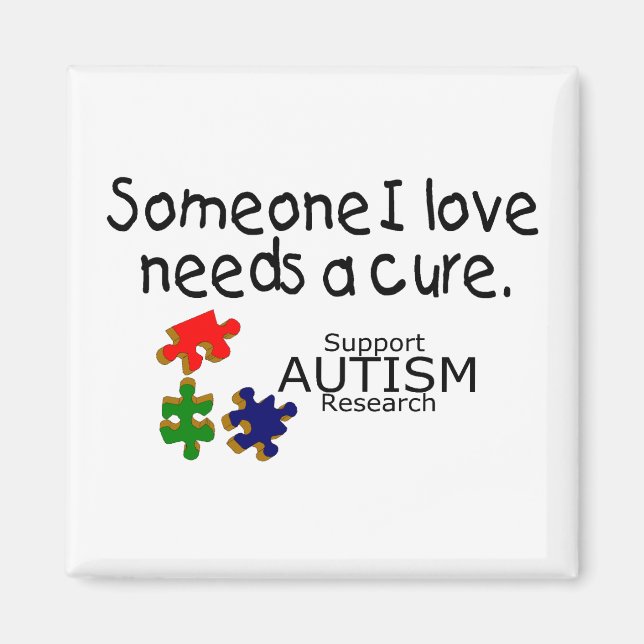 Someone I Love (Puzzle Pieces) Magnet (Front)