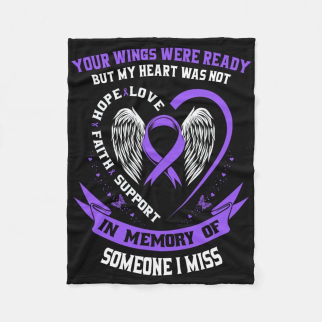 Someone I Miss Overdose Awareness Items Addiction  Fleece Blanket (Front)