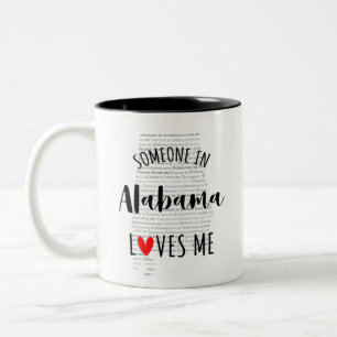 Someone In Alabama Loves Me Map Coffee Mug