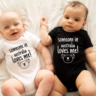 Someone In Australia Loves Me Cute Baby Austra Bodysuit