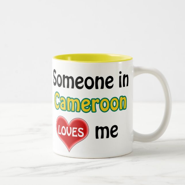 Someone in Cameroon loves me Two-Tone Coffee Mug (Right)