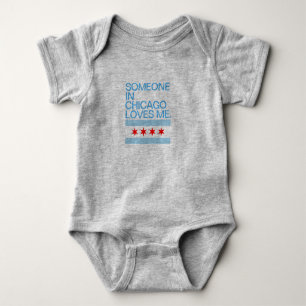 Someone In Chicago Loves Me Flag Baby Bodysuit