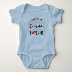 Someone In Colorado Loves Me Map Baby Bodysuit