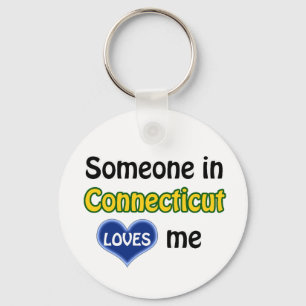 Someone in Connecticut Loves me Key Ring