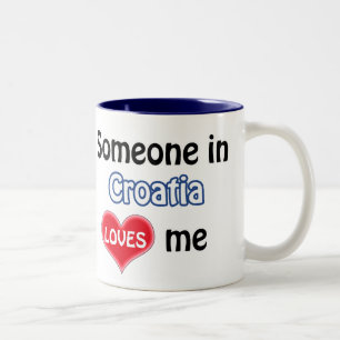 Someone in Croatia loves me Two-Tone Coffee Mug
