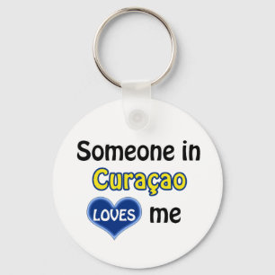 Someone in Curaçao Loves me Key Ring
