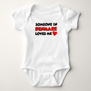 Someone In Denmark Loves Me Baby Bodysuit