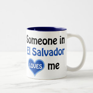 Someone in El Salvador loves me Two-Tone Coffee Mug