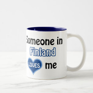 Someone in Finland loves me Two-Tone Coffee Mug