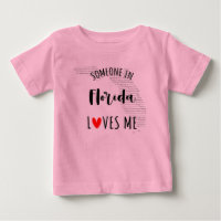 Someone In Florida Loves Me Map Baby T shirt