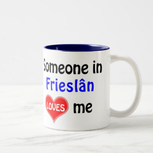 Someone in Frieslân loves me Two-Tone Coffee Mug
