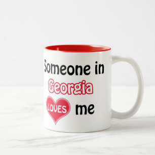 Someone in Georgia loves me Two-Tone Coffee Mug