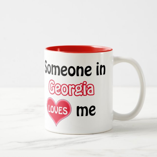 Someone in Georgia loves me Two-Tone Coffee Mug (Right)