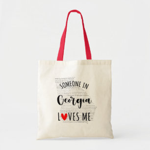 Someone In Georgia Loves Me Your Custom Name Tote Bag