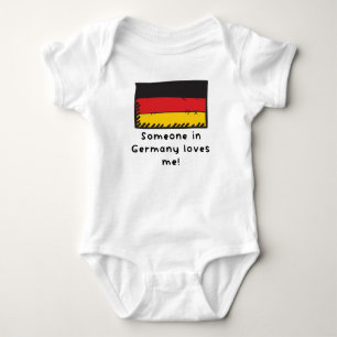 Someone in Germany Loves Me German Flag Baby Bodysuit