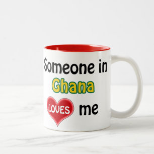 Someone in Ghana loves me Two-Tone Coffee Mug