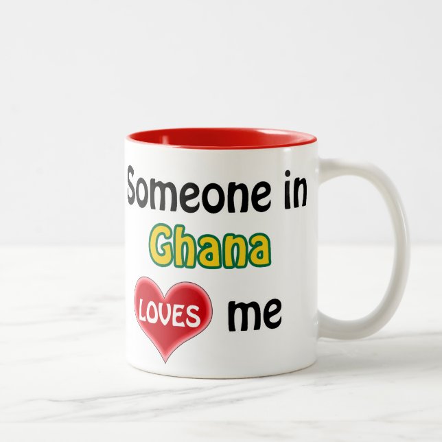 Someone in Ghana loves me Two-Tone Coffee Mug (Right)