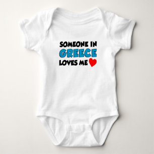 Someone In Greece Loves Me Baby Bodysuit