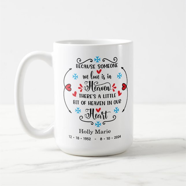 Someone in Heaven Memorial Coffee Mug (Left)