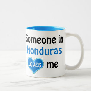 Someone in Honduras loves me Two-Tone Coffee Mug