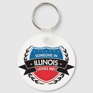Someone In Illinois Loves Me Key Ring