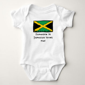 Someone in Jamaica Loves Me Jamaican Flag Baby Bodysuit