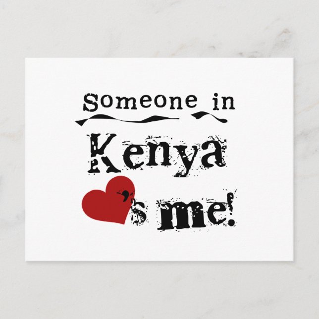 Someone In Kenya Loves Me Postcard (Front)