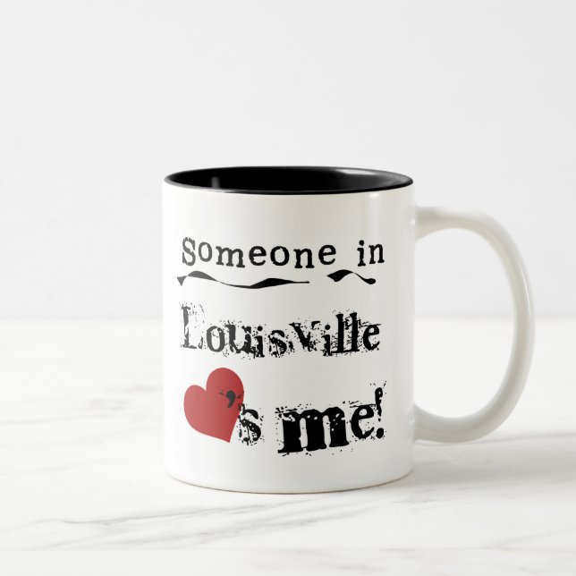 Someone in Louisville Two-Tone Coffee Mug (Right)