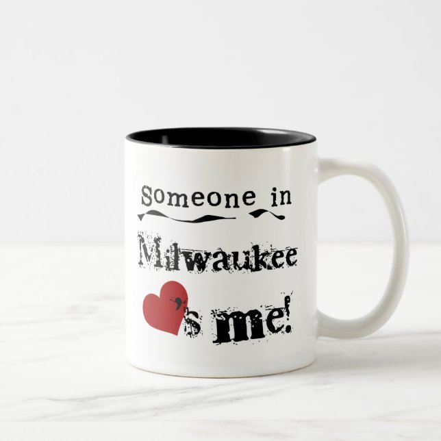 Someone in Milwaukee Two-Tone Coffee Mug (Right)