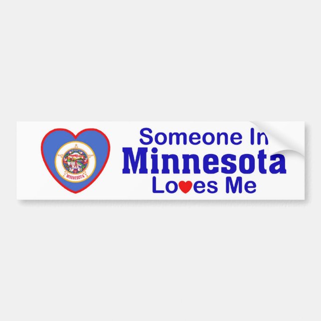 Someone In Minnesota Loves Me Bumper Sticker (Front)