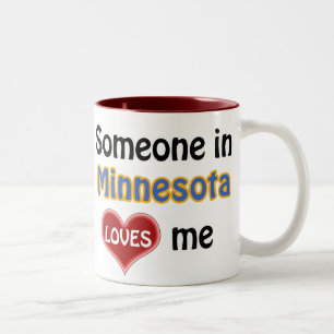 Someone in Minnesota loves me Two-Tone Coffee Mug