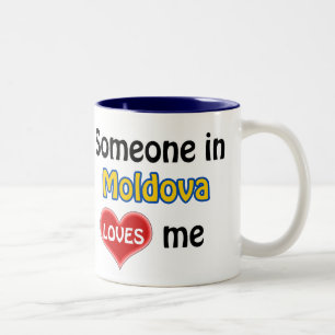 Someone in Moldova loves me Two-Tone Coffee Mug